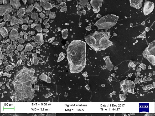 Lunar analog (JSC-1A) SEM Image